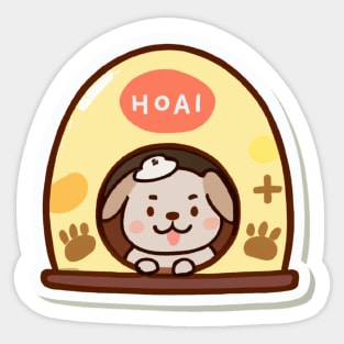 Dog in The Egg Sticker